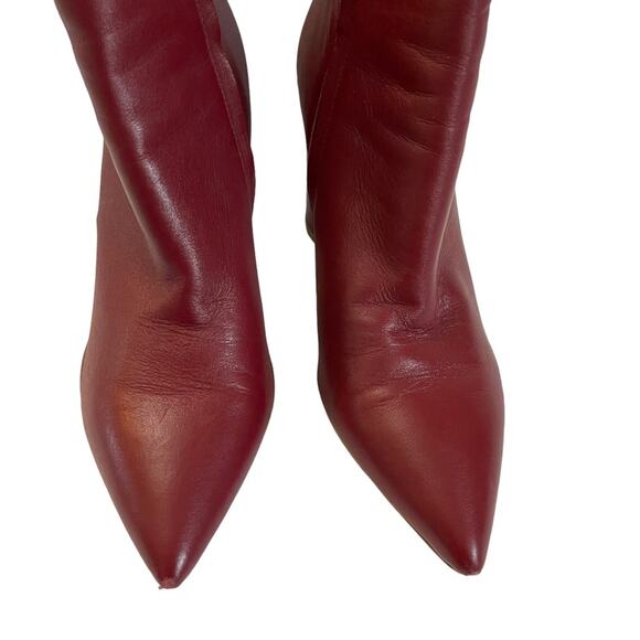 Marc Fisher Ulani Red Leather Booties - Picture 4 of 8